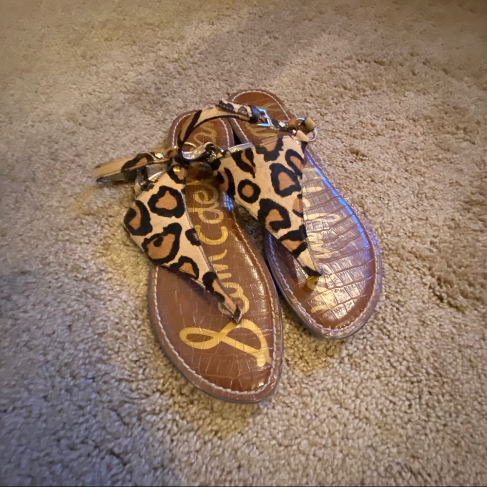 Animal print sandals